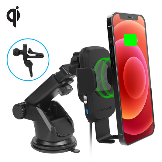 Smart Grip 15W Wireless Fast Charging Mount | Vent + Dashboard + Windshield | Black - US Stores