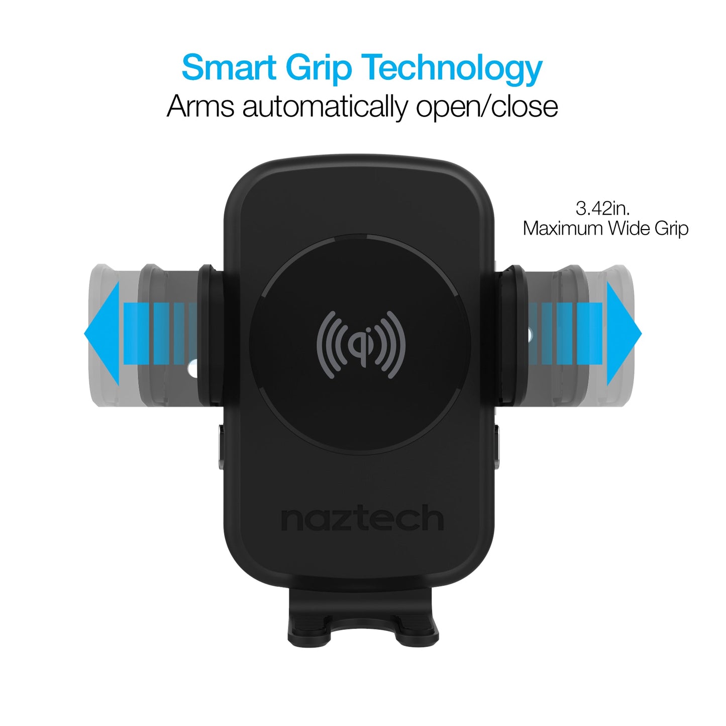 Smart Grip 15W Wireless Fast Charging Mount | Vent + Dashboard + Windshield | Black - US Stores