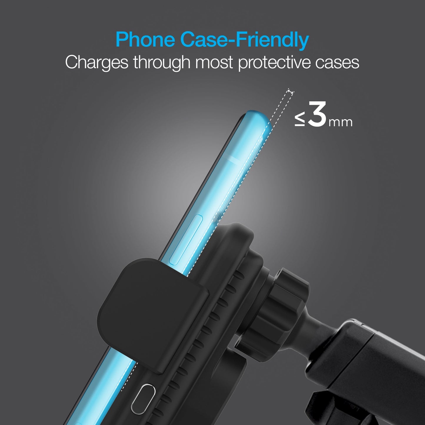 Smart Grip 15W Wireless Fast Charging Mount | Vent + Dashboard + Windshield | Black - US Stores