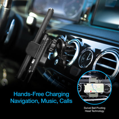 Smart Grip 15W Wireless Fast Charging Mount | Vent + Dashboard + Windshield | Black - US Stores