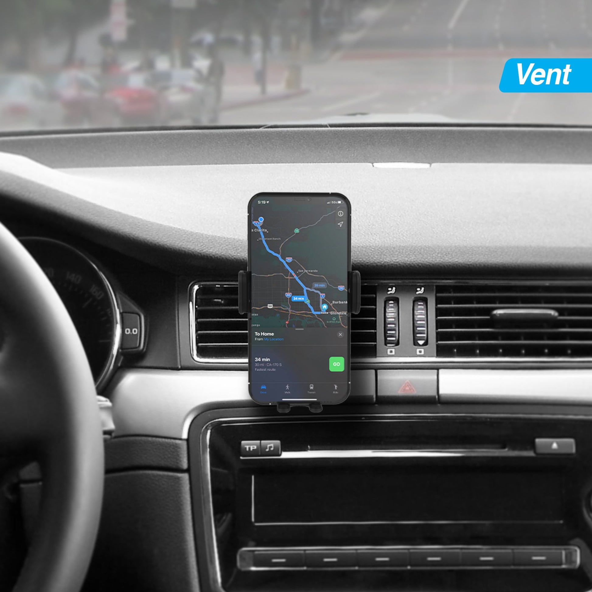 Smart Grip 15W Wireless Fast Charging Mount | Vent + Dashboard + Windshield | Black - US Stores