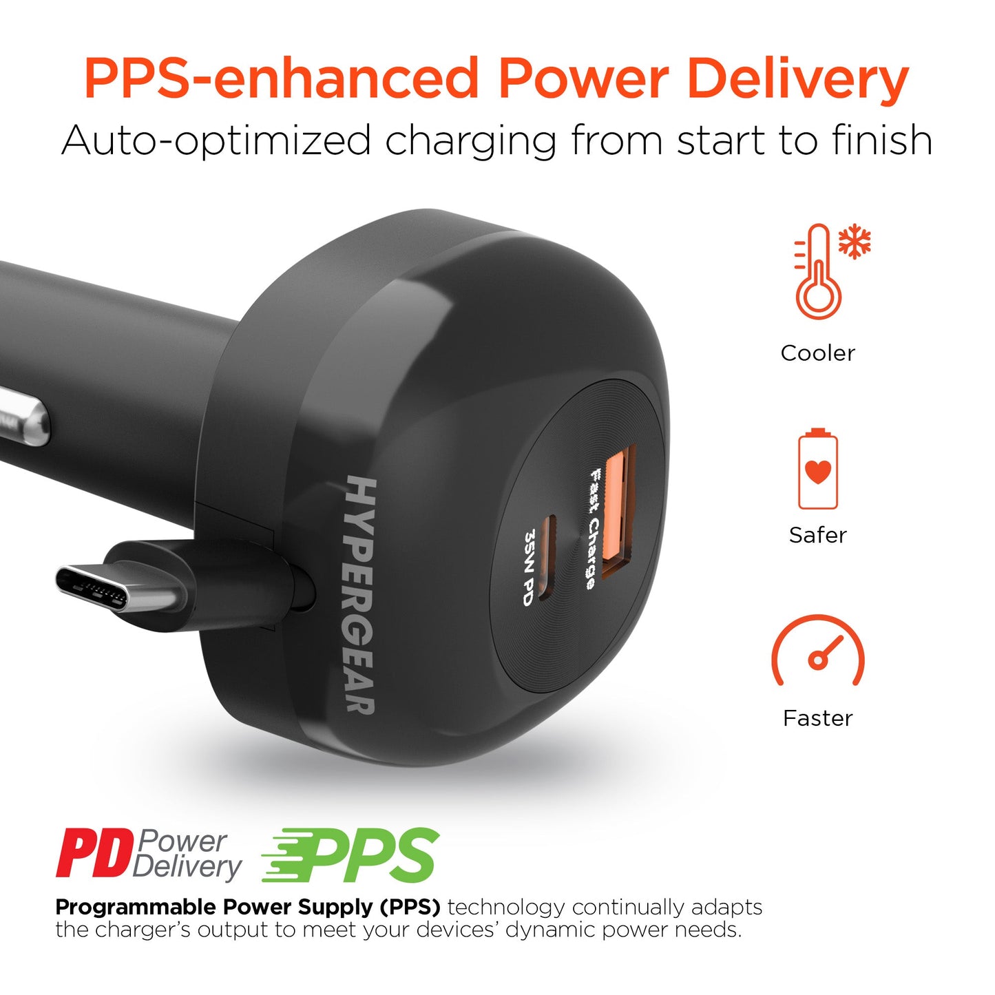 SpeedBoost 3-in-1 Fast Car Charger with Retractable 30W USB-C PD Cable - US Stores