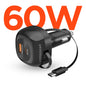 SpeedBoost 3-in-1 Fast Car Charger with Retractable 30W USB-C PD Cable - US Stores