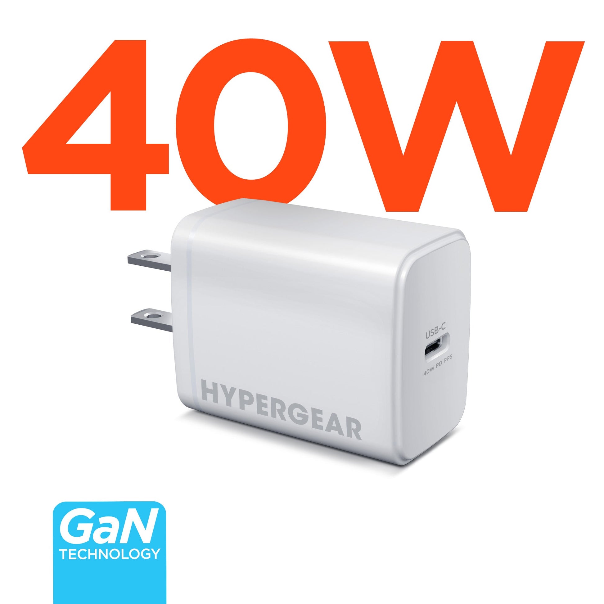 SpeedBoost 40W USB-C PD GaN Fast Wall Charger with PPS - US Stores