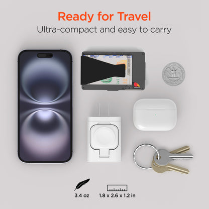 SpeedBoost 43W Three-Port USB-C PD + USB Fast Wall Charger with Built-In Apple Watch Charger - US Stores