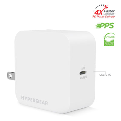 SpeedBoost 45W USB-C PD Laptop Wall Charger with PPS | Bulk - US Stores
