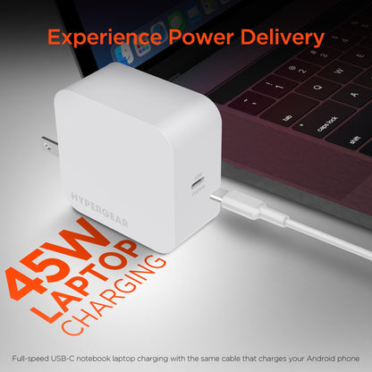 SpeedBoost 45W USB-C PD Laptop Wall Charger with PPS | Bulk - US Stores