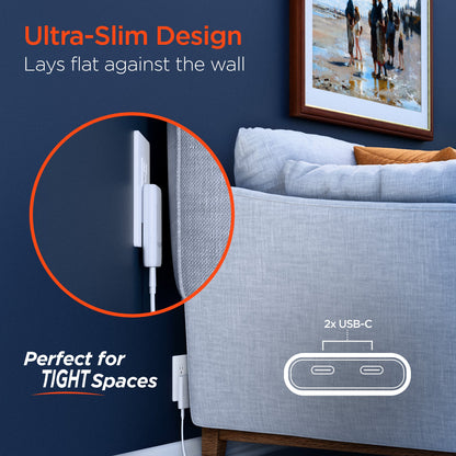SpeedBoost 65W Dual USB-C PD Ultra-Slim GaN Laptop Charger with PPS - US Stores