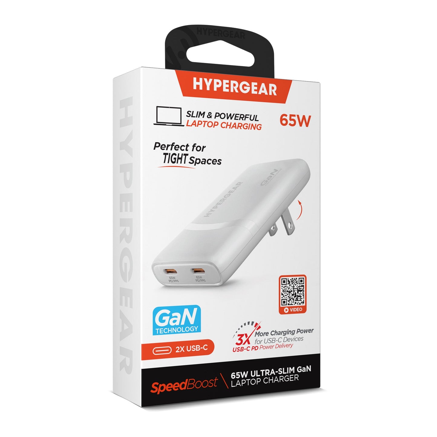 SpeedBoost 65W Dual USB-C PD Ultra-Slim GaN Laptop Charger with PPS - US Stores