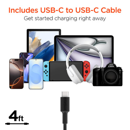 SpeedBoost 77W Quad-Port Fast Car Charger with Dual 30W USB-C PD PPS | 4ft USB-C Cable - US Stores