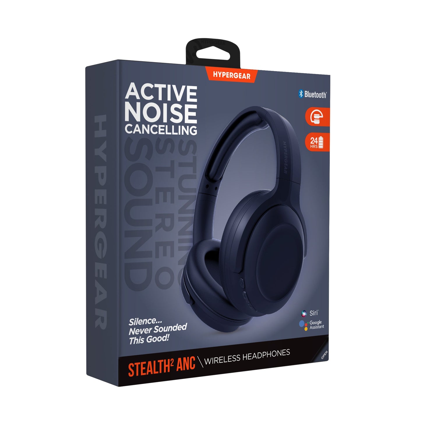 Stealth2 ANC Wireless Noise Cancelling Over-the-Ear Headphones | Blue - US Stores
