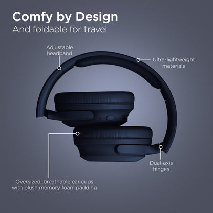 Stealth2 ANC Wireless Noise Cancelling Over-the-Ear Headphones | Blue - US Stores
