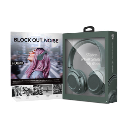 Stealth2 ANC Wireless Noise Cancelling Over-the-Ear Headphones | Green - US Stores