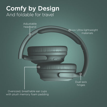 Stealth2 ANC Wireless Noise Cancelling Over-the-Ear Headphones | Green - US Stores