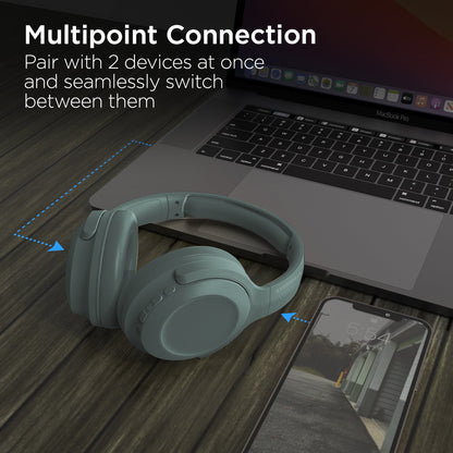 Stealth2 ANC Wireless Noise Cancelling Over-the-Ear Headphones | Green - US Stores