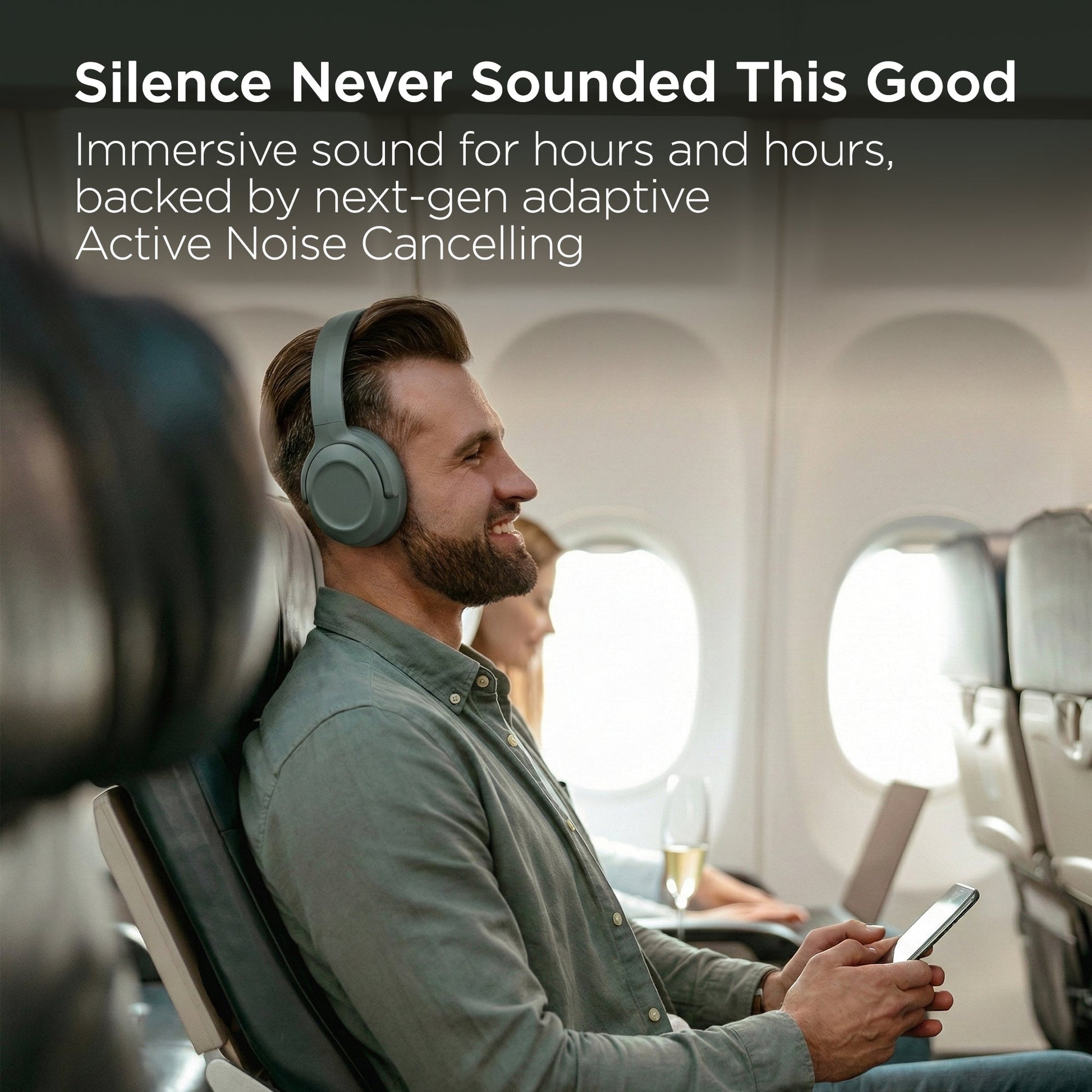 Stealth2 ANC Wireless Noise Cancelling Over-the-Ear Headphones | Green - US Stores