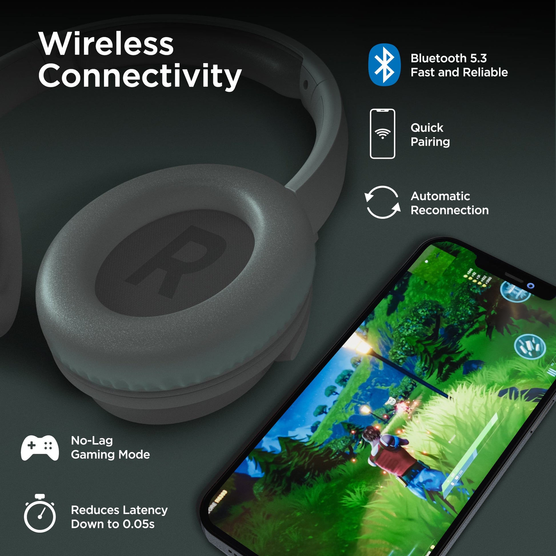 Stealth2 ANC Wireless Noise Cancelling Over-the-Ear Headphones | Green - US Stores