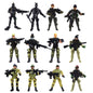 SWAT Soldiers Action Figures Set – 12 Military Toy Figures with Weapons - US Stores