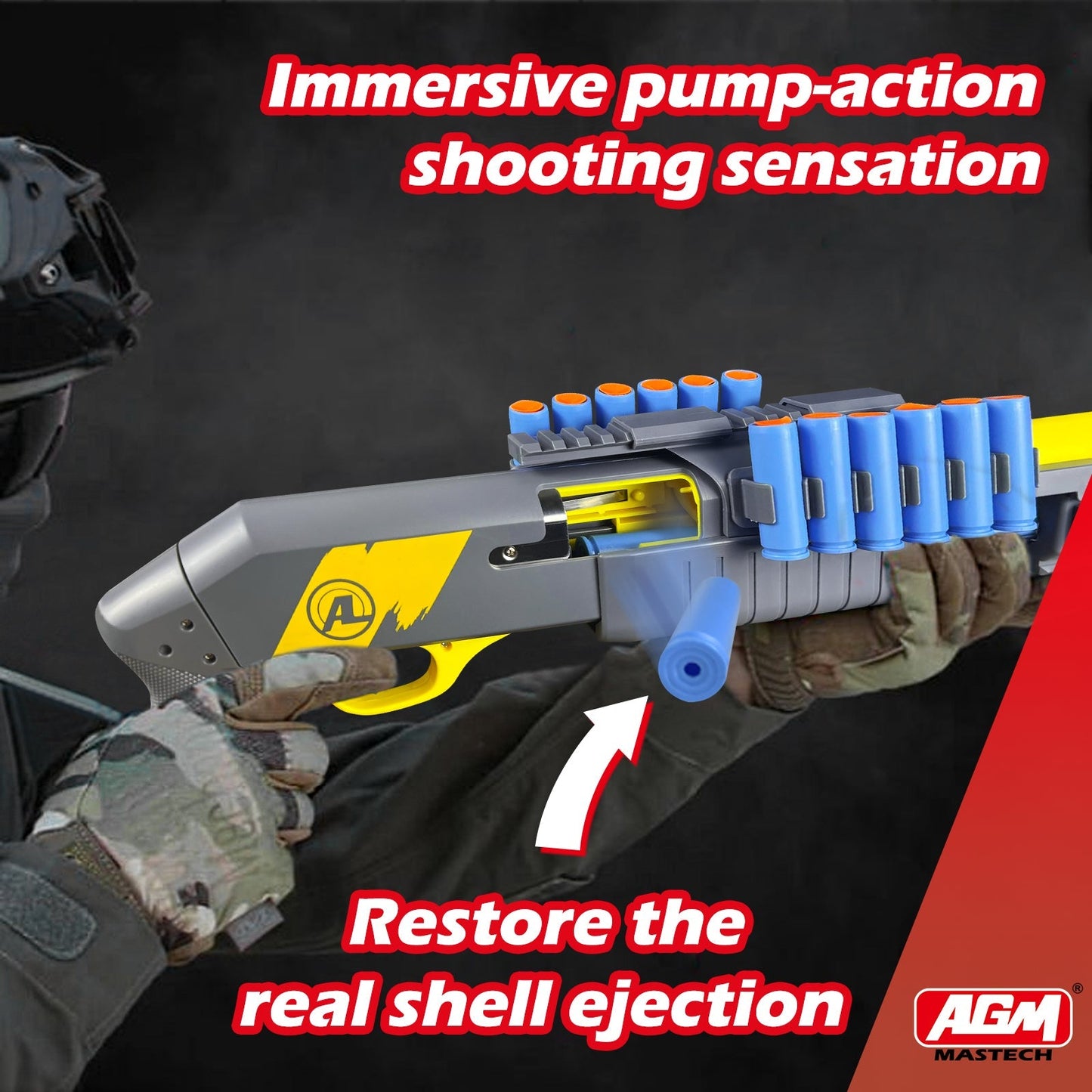 Tactical Foam Dart Blaster Toy with Shell Ejection - US Stores