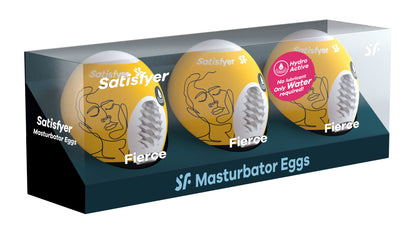 3 Pc Set Masturbator Egg - Fierce - Yellow