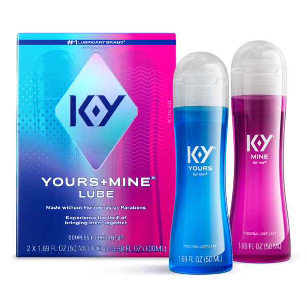 K-Y Yours + Mine Couples Lubricant Set, 3 oz – Warming & Tingling