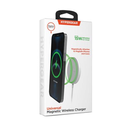 Universal 15W Magnetic Wireless Fast Charger | White - US Stores