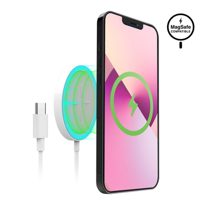 Universal 15W Magnetic Wireless Fast Charger | White - US Stores
