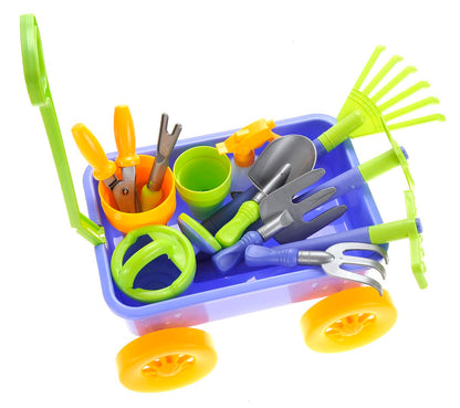 Garden Wagon & Tools Toy Set