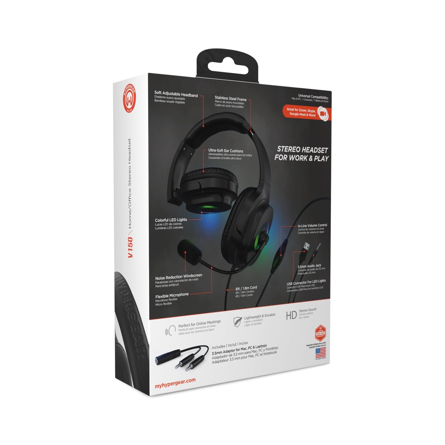 V150 Home/Office Stereo Headset | Black - US Stores
