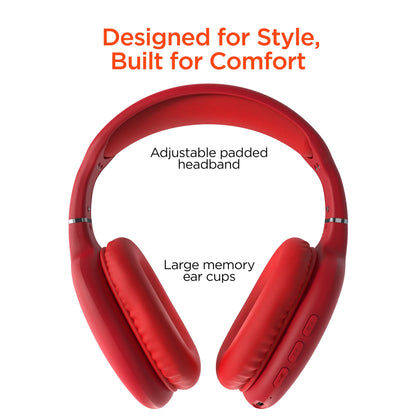 VIBE Wireless Over-the-Ear Headphones/ Red - US Stores