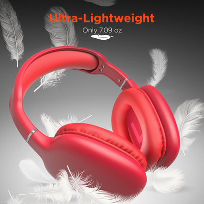 VIBE Wireless Over-the-Ear Headphones/ Red - US Stores