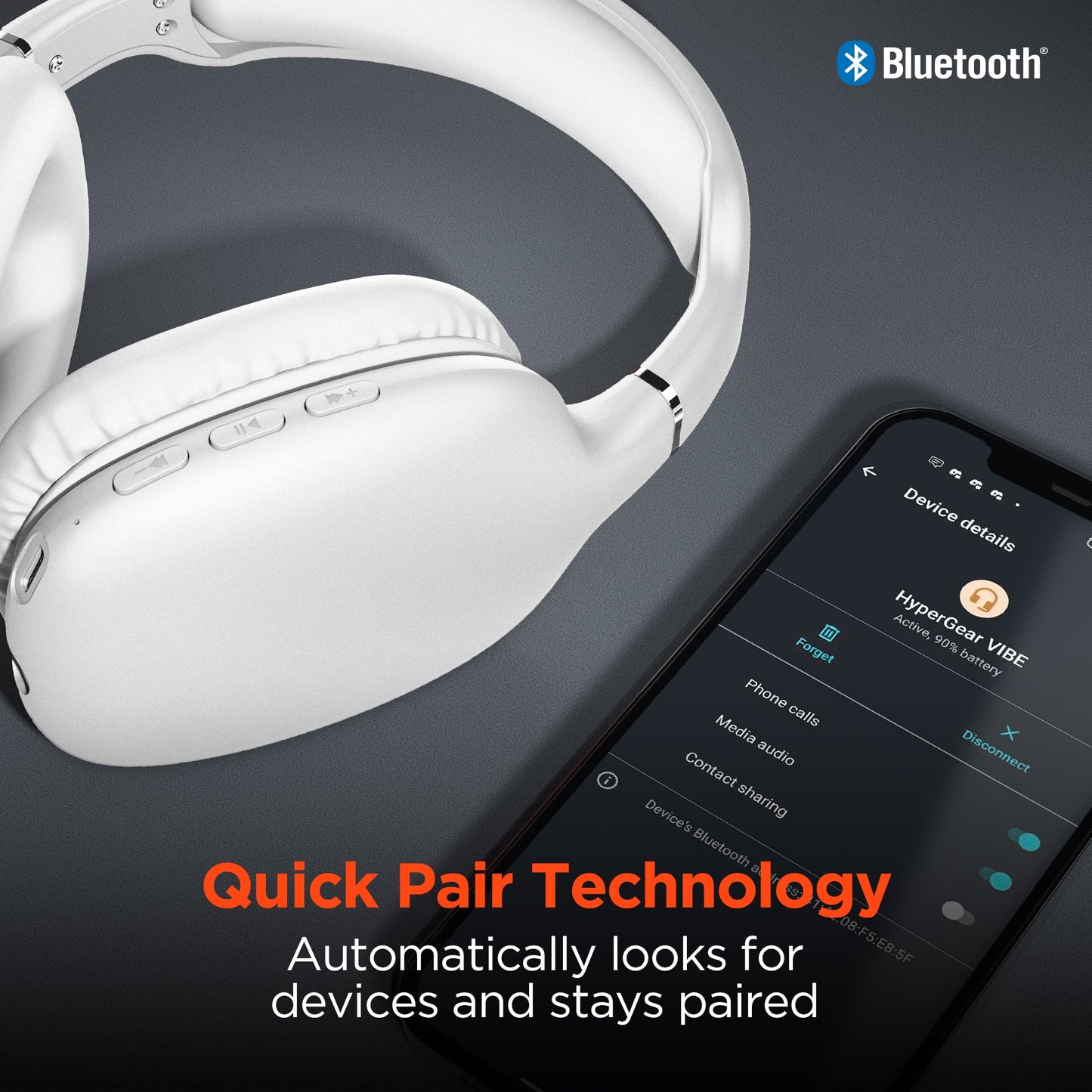 VIBE Wireless Over - the - Ear Headphones | White - US Stores