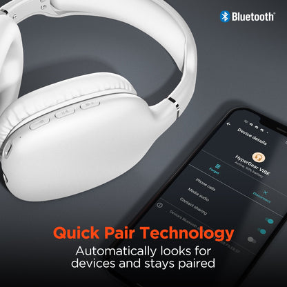 VIBE Wireless Over - the - Ear Headphones | White - US Stores