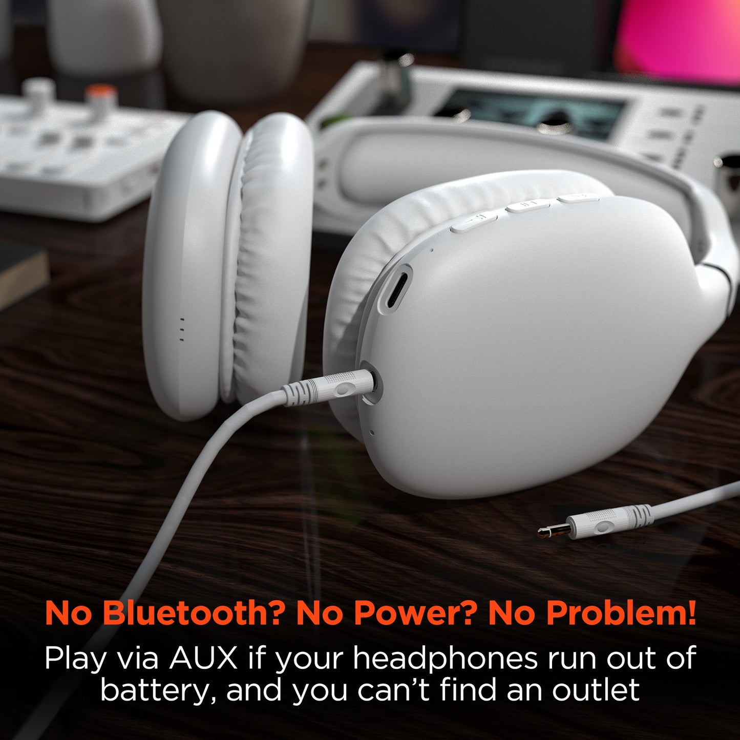 VIBE Wireless Over - the - Ear Headphones | White - US Stores