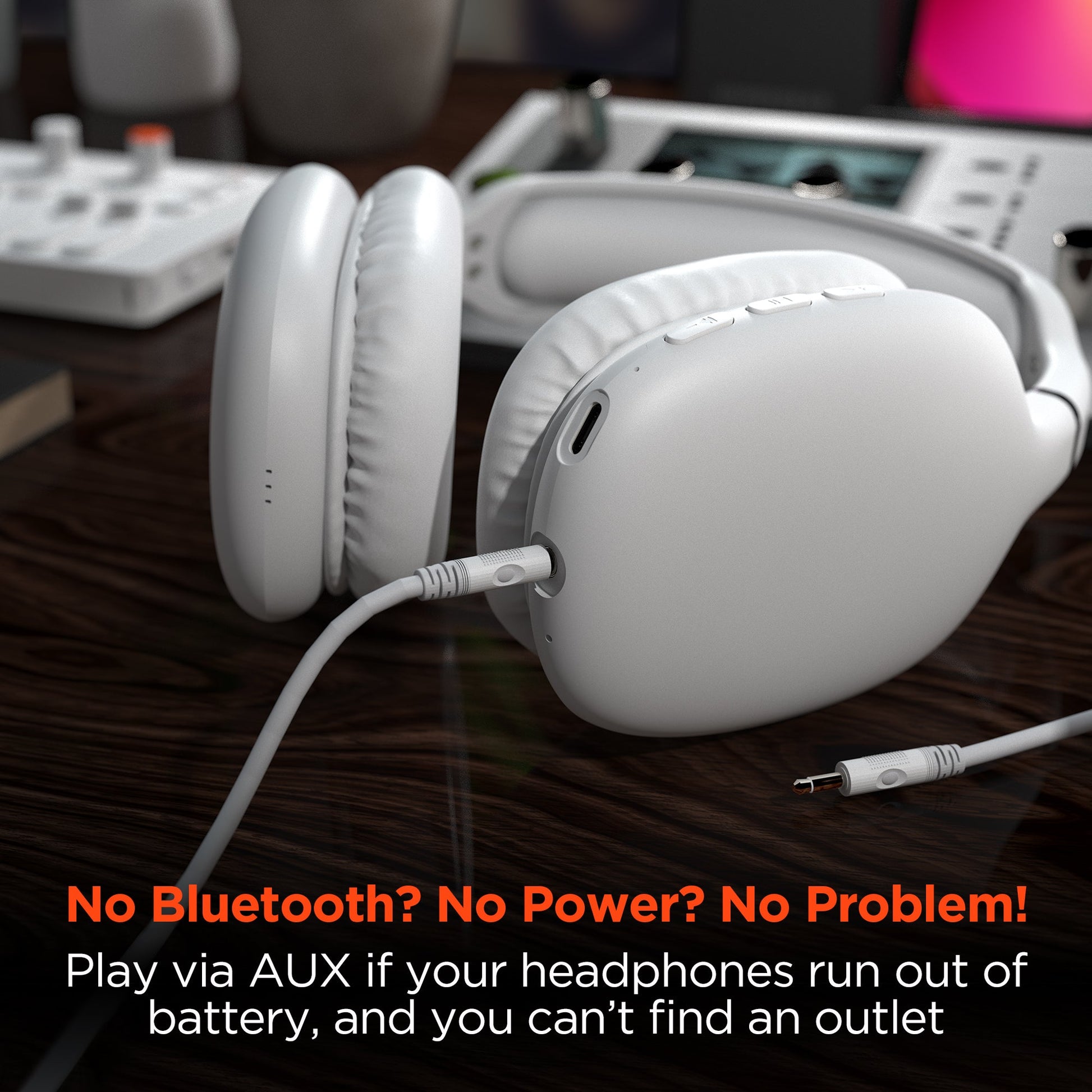 VIBE Wireless Over - the - Ear Headphones | White - US Stores