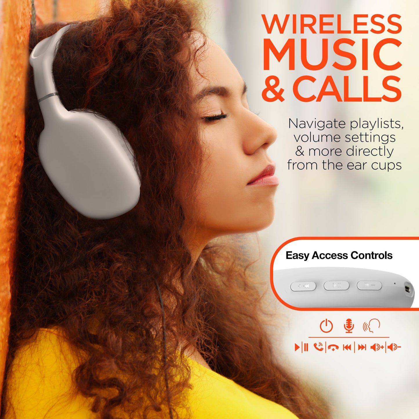 VIBE Wireless Over - the - Ear Headphones | White - US Stores